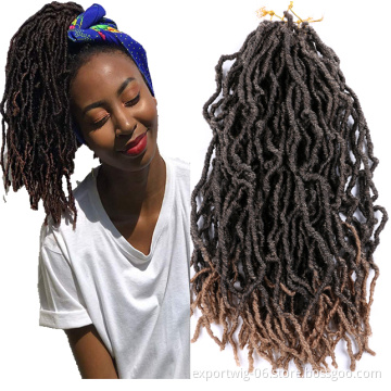 Wholesale Factory Price Crochet Hair New Locs Synthetic Crochet Braid Hair Soft Long Goddess Locs  Braids Hair Extension